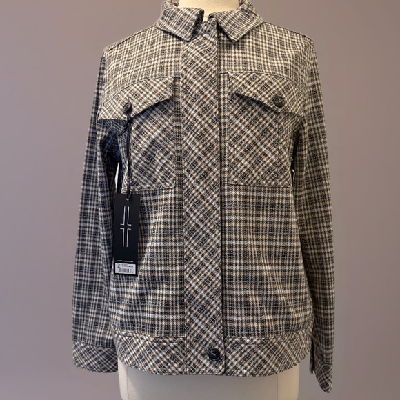 Liverpool Jackets & Blazers - NWT Liverpool Los Angeles Plaid Zip Up Utility Jacket Size Large